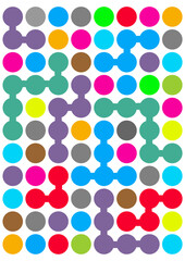 Background, abstract colorful circle shape