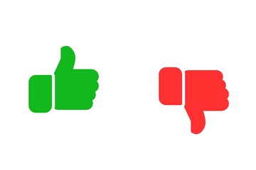 Set of like and dislike sign, YES and NO icon, YES and NO buttons, YES and NO buttons symbol, YES and NO sign, like and dislike buttons, like and dislike sign, like and dislike symbol