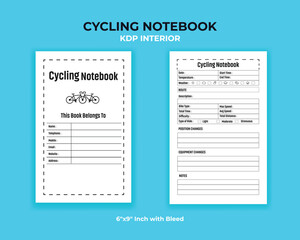 Bicycle Ride Log – KDP Interior for Cycling, Fitness, and Training Records