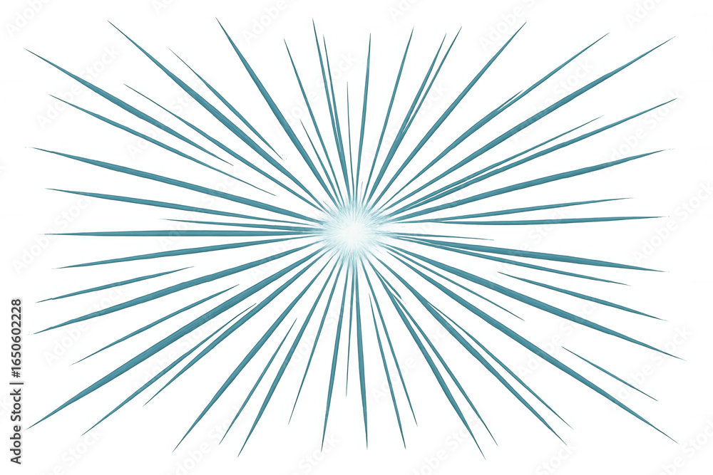 Poster bright light rays exploding from light center on transparent background, ideal for graphic design pr
