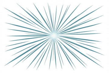 Bright light rays exploding from light center on transparent background, ideal for graphic design projects