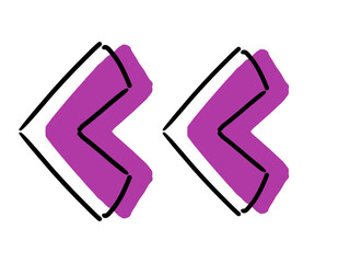pink and blue arrows