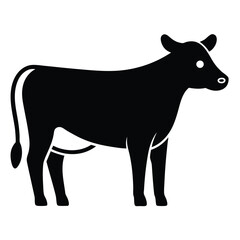 Solid color Lineback Cattle animal vector design