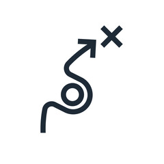 Obraz premium Easy Strategic plan. Avoid problems. Go around obstacles. Vector linear icon isolated on white background.