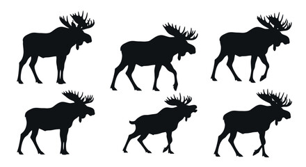 Majestic moose silhouettes create a bold statement for wild life enthusiasts and nature lovers
