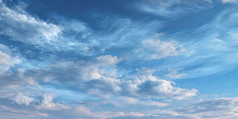 Fototapeta premium Soft Blue Cloudy Sky Background with Gentle Hues and Textures for Atmospheric and Serene Designs