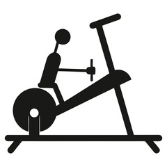 Silhouette vector illustration of a ski erg machine for exercise