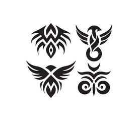 Obraz premium black and white tattoo design