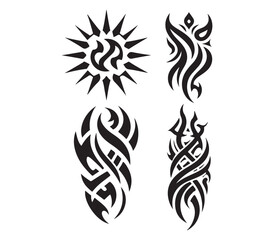 Obraz premium set of tribal tattoo design