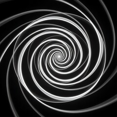 Obraz premium Spiral vortex on black background
