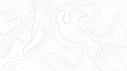 Abstract wavy topographic line background. Seamless pattern and banner design. Modern and dynamic feel to topographic mapping vector illustration.