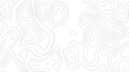 Abstract wavy topographic line background. Seamless pattern and banner design. Modern and dynamic feel to topographic mapping vector illustration.