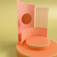 3D Rendering of Geometric Shapes on Platform