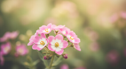 Close-up of Pink Flowers with Soft Focus Background