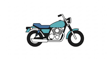 Fototapeta premium Motorcycle vector illustration for transport and recreation with vintage vehicle design concept art