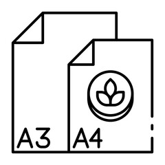 This Organic paper product icon is suitable for Organic Product, etc.