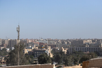 City and Desert Landscapes near Cairo, Egypt on March 2, 2024