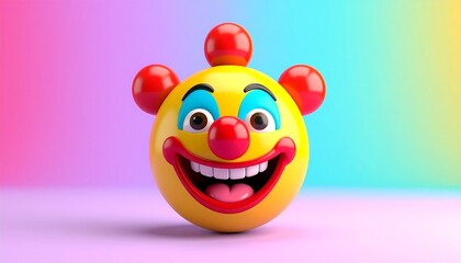 Smiling clown ball face