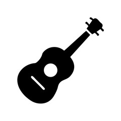 Musical instrument ukulele silhouette