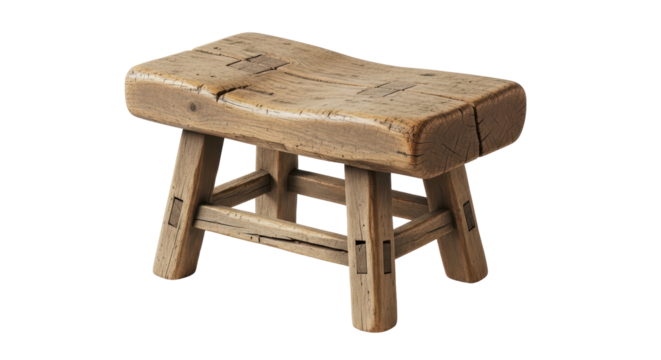 Isolated Wooden Stool