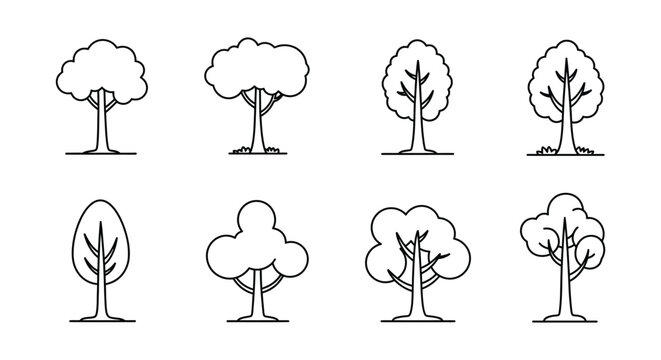 Cartoon Tree Outline Images – Browse 181,863 Stock Photos, Vectors, and ...