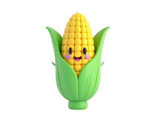 Obraz premium Cute 3D Corn Illustration