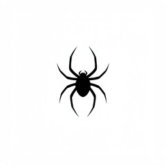Spider Icon Simple Black Spider Silhouette Illustration