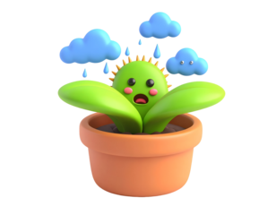 Cute 3D Plant Illustration