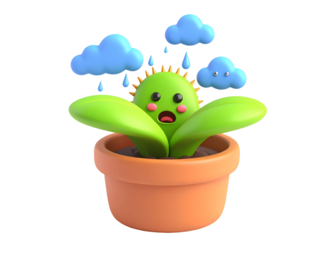 Cute 3D Plant Illustration