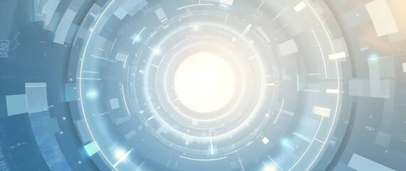 Futuristic digital tunnel