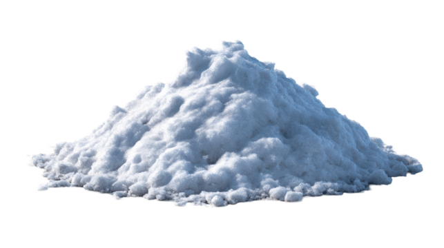 Melted Snow Pile With Icicles