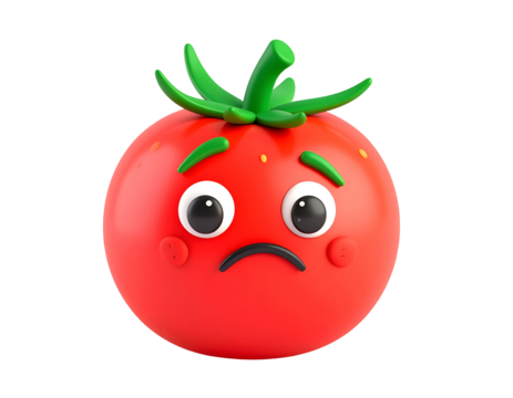 Sad Tomato 3D Illustration