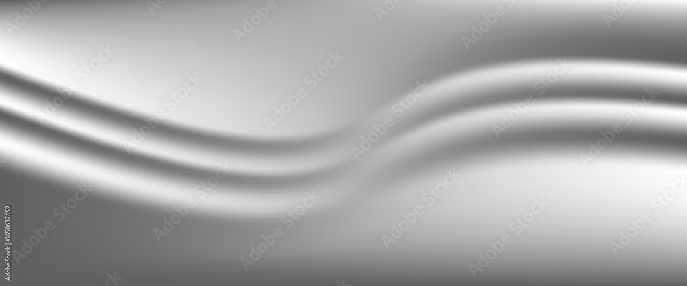 Poster silver foil background with metal mirror texture. chrome gradient surface with light gloss. vector a