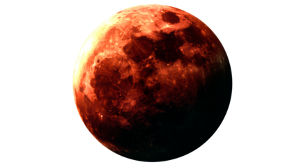 Fiery Celestial Body With Visible Craters and Glowing Details