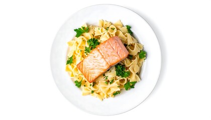 Salmon with Farfalle Pasta