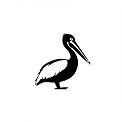 pelican illustration on white background