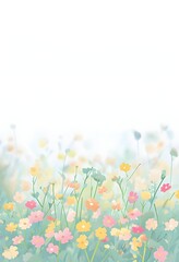 Spring Wildflower Field – Soft Floral Background for Nature and Celebration Design
