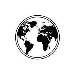 Fototapeta premium Vector illustration of world map globe isolated on white background