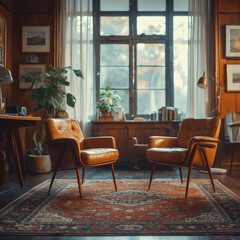 Cozy Vintage Living Room Interior Design