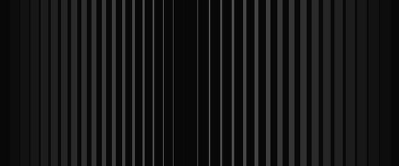 Black oblique straight line background. Masculine dark linear abstract wallpaper. Elegant luxury striped gradient texture. Grey diagonal lines backdrop for flyer, banner, poster, presentation. Vector