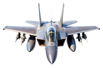 F-15 Fighter Jet Plane – Isolated on White Background – PNG – GENERATIVE AI