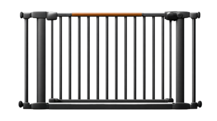 Black Metal Baby Gate for Safety in Home, Secure Infant Protection, Stair Guard and Play Area Barrier