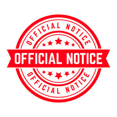 Official notice rubber stamp vector