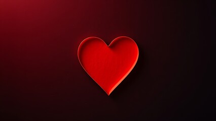 Abstract red heart symbol on a dark textured background, conveying deep emotional resonance.