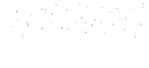 Snowflake Ballet: Exquisite 3D Illustration of Descending Festive Snowflakes in Motion