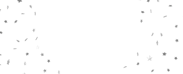 Silver stars border 3d