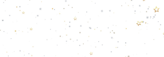 Elegant holiday background with gold and silver stars. Perfect for Christmas, New Year, or winter themes.