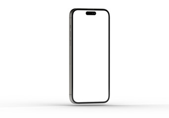 High-quality photo of a modern smartphone with a blank screen, perfect for app presentations or website mockups.