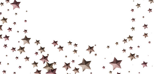 Beautiful background with brown stars scattered on white. Perfect for celebrations.