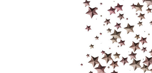 Beautiful rose gold stars on white. Perfect for holiday or celebration designs.